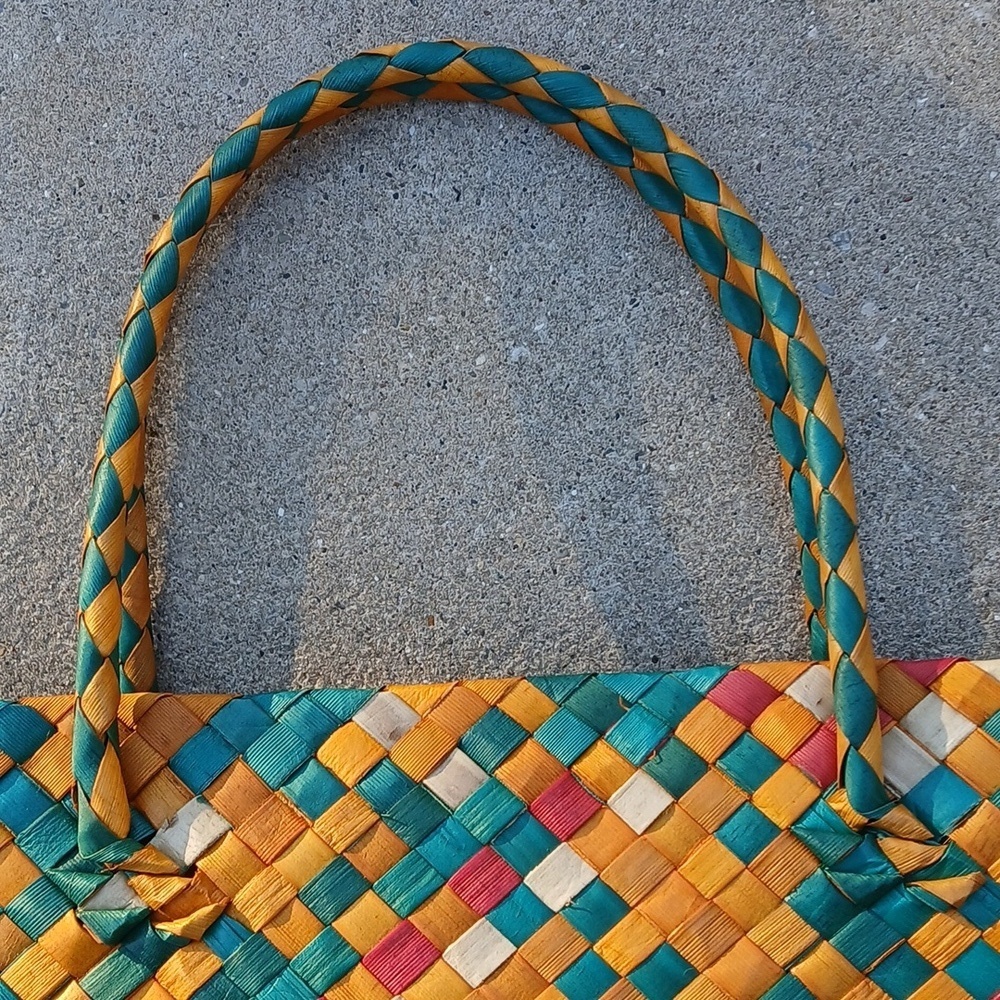 Pandon Straw Woven Handbag Vintage - Picture 5 of 12